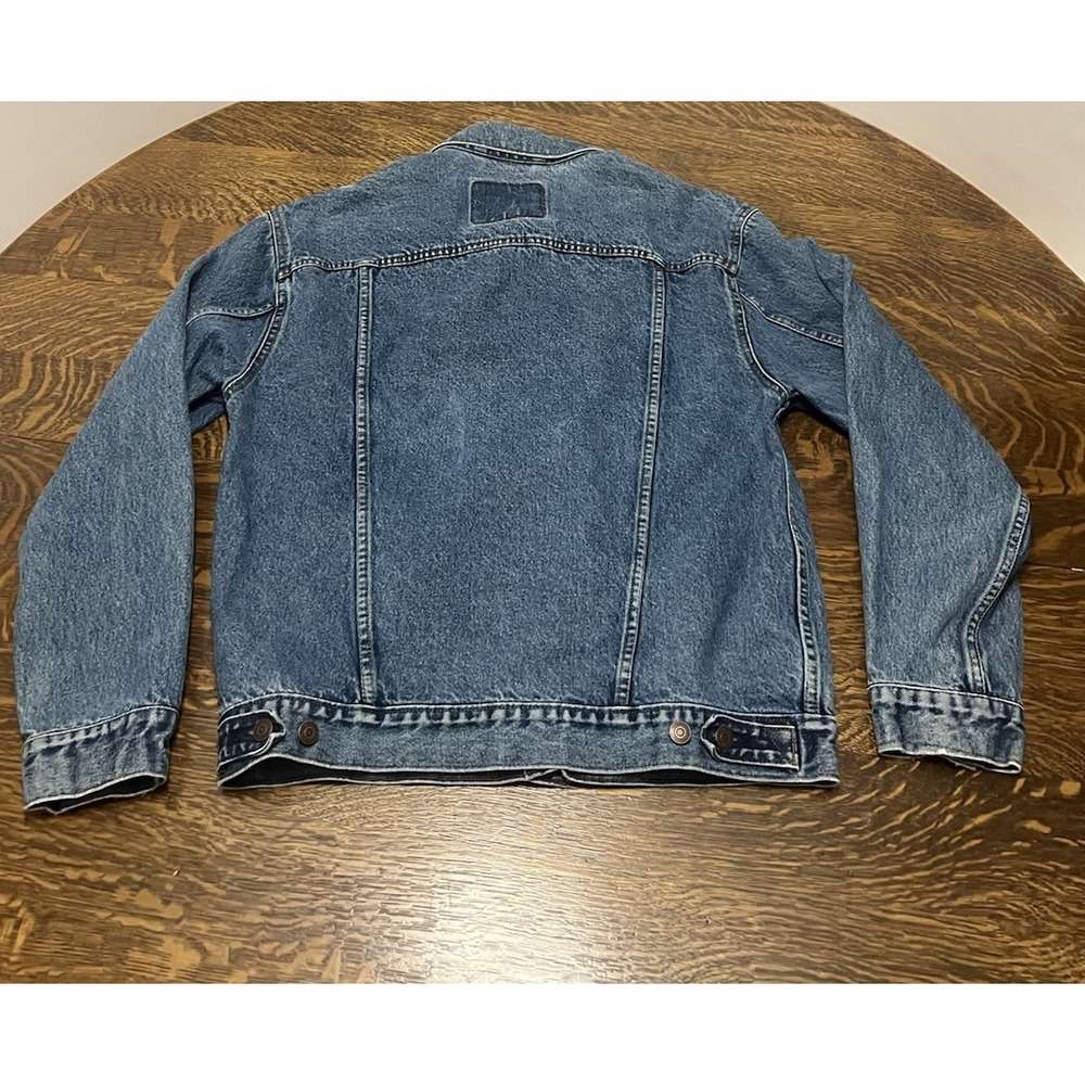 Levi Strauss Signature Denim Jacket Mens M Blue Trucker Y2K 2004 Jean Coat - Picture 3 of 10